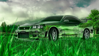 Nissan Skyline GTR, graphy, Skyline, car, automobile, GTR, wide screen, auto, Nissan HD wallpaper