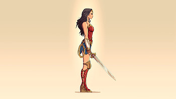 2020 Wonder Woman Minimalism , wonder-woman, superheroes, artwork, artist, minimalism HD wallpaper