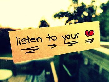Listen to your heart, back, wall, paper, green HD wallpaper