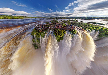 Iguazu Falls from the air - Argentina, color, expression, , new HD wallpaper