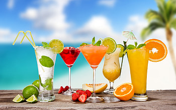 Cocktails, cocktail, summer, fruit, vara, glass HD wallpaper