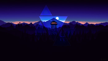 Dark firewatch , Triangular elements, Intense atmosphere, Artistic edit HD wallpaper