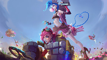 Jinx, Vi, PC , Artistic Showcase HD wallpaper