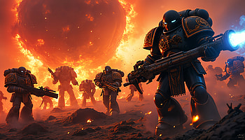 Epic Warhammer 40k Battle - Stunning Ultra, Warhammer 40k, video game, Space Marine, Sci Fi, battle HD wallpaper