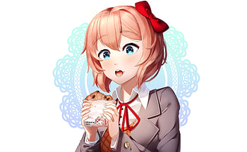 Curious, Natsuki, Doki Doki Literature Club! HD wallpaper
