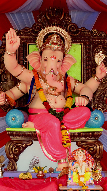 Ganpati Bappa, Ganesh Mandal, Background HD phone wallpaper