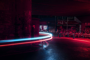 Night, Dark, Shine, Light, Turn, Traffic, Movement, Long Exposure HD wallpaper