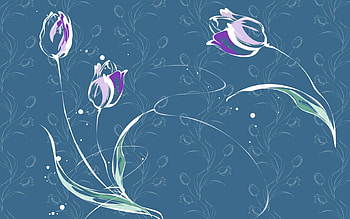 Flowers, Roses, Vector, Silhouettes HD wallpaper