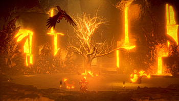 Mystical Palworld Volcano Scene, video game, Palworld HD wallpaper