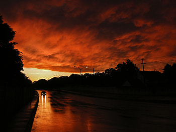 Twilight, Dark, Road, Car, Machine, Dusk HD wallpaper