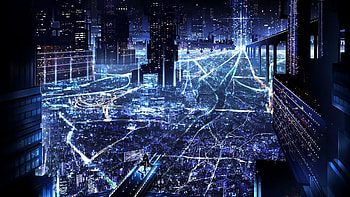 Building, Anime, Original, City, Night, Sci Fi HD wallpaper
