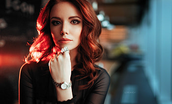 Pretty Face, face, redhead, model, woman HD wallpaper