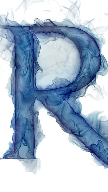 R Letter, Blue, Fire HD phone wallpaper