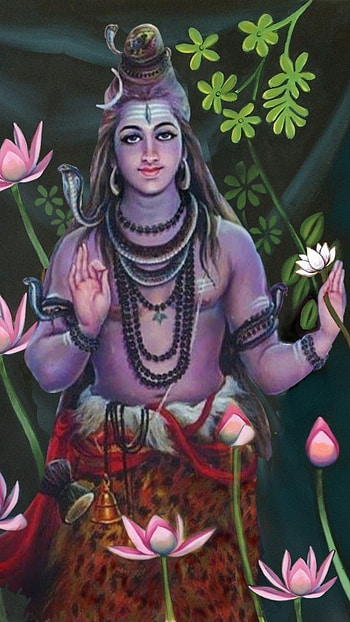 Lord Shiva , Lotus Background HD phone wallpaper