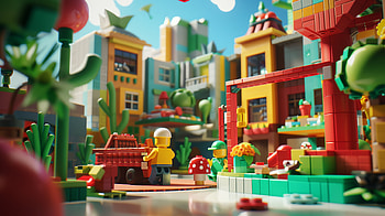 Roblox-Inspired Vibrant City, video game, Roblox HD wallpaper