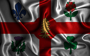 Montreal flag, , silk wavy flags, canadian cities, Day of Montreal, Flag of Montreal, fabric flags, 3D art, Montreal, cities of Canada, Montreal 3D flag HD wallpaper