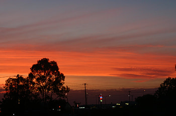 Orange Sunset, awsome, isirational, just before a lunar eclipse, sunset HD wallpaper