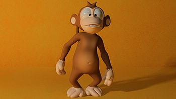 3D Monkey, 3d, monkey HD wallpaper