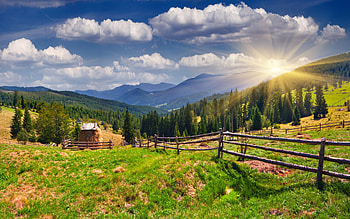 Landscape, clouds, sky, nature HD wallpaper