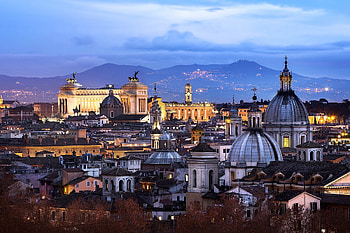 Vatican City Travels, Rome Italy, Panoramic skyline, Evening lights HD wallpaper