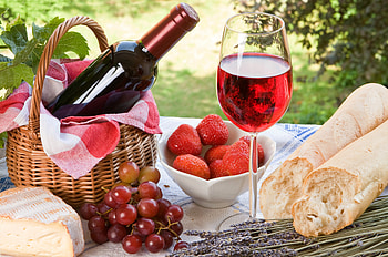 Wine, drnk, bread, food HD wallpaper