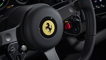 Ferrari Luce — Prancing Horse Steering Wheel, Vehicle, Car Interior HD wallpaper