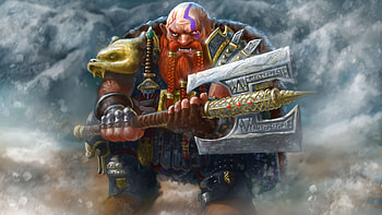 Metal hammer, Mighty dwarf, Industrial forge, Spark of creation HD wallpaper