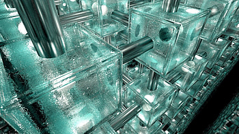 Metal, Abstract, Ice, Glass, System, Cube, Device HD wallpaper