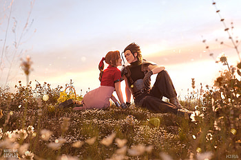 Zack Fair And Aerith Cosplay, aerith-gainsborough, final-fantasy-xv, final-fantasy, games, cosplay HD wallpaper