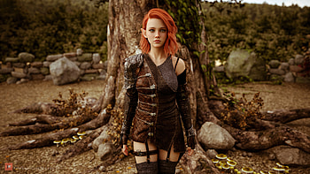 Elf Women Red Head , elf, redhead, artist, artwork, digital-art HD wallpaper