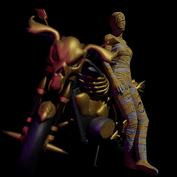 Egyptian mummy, ghost_rider, attitude, bike HD phone wallpaper