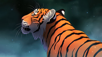 Tiger King Of The Wild, tiger, artist, artwork, art, digital-art, animals, deviantart HD wallpaper