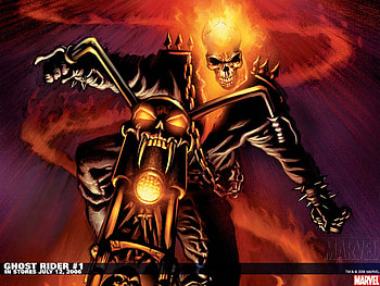 Ghost Rider, motorcycle, skull, leather, fire HD wallpaper
