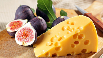 Maasdam and fig, Cheese HD wallpaper