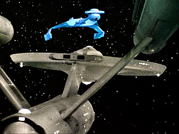 Evasive Action!, TOS, original, Enterprise, Klingon D7, Star Trek HD wallpaper