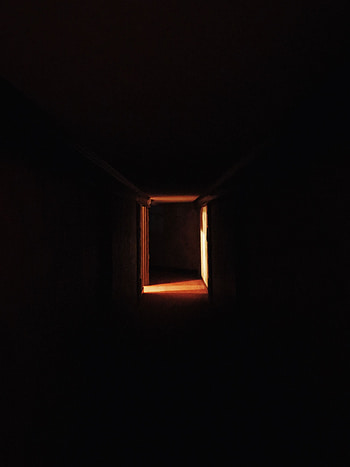 Dark, Shine, Light, Darkness, Corridor, Door HD phone wallpaper