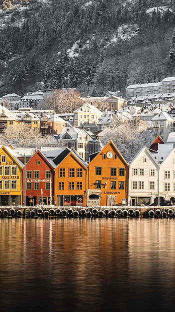 Bryggen, Norway, Places to visit, Travel HD phone wallpaper