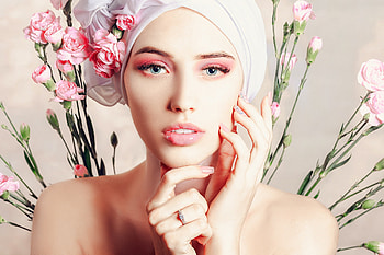 ღ, Girl, Model, Flowers, Face, Look HD wallpaper