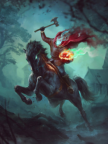 Artwork, Headless Horseman HD phone wallpaper