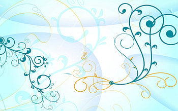 Flower fantasies, blue, nature, leafs, flower HD wallpaper