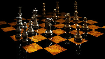 Metallic, Chess HD wallpaper