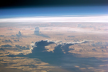 Over The Pacific Ocean, sea, amazinf clouds, sky HD wallpaper