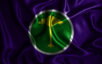 Sao Carlos flag, , silk wavy flags, brazilian cities, Day of Sao Carlos, Flag of Sao Carlos, fabric flags, 3D art, Sao Carlos, cities of Brazil, Sao Carlos 3D flag HD wallpaper
