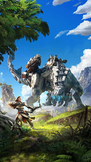 Horizon Forbidden West, Smart , PlayStation theme, Aloy protagonist HD phone wallpaper