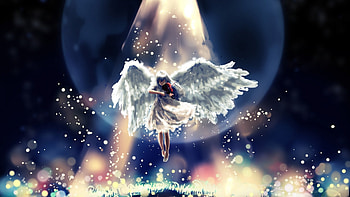 Preview angel, flying, sky, beautiful HD wallpaper