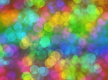 Rainbow bokeh, bokeh, digital, abstract, rainbow, dots HD wallpaper