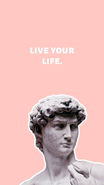 Live Your Life, Aesthetic, Pink, Roma, Minimalist, Cool, Minimal HD phone wallpaper