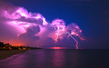 Storm, sea, sky, cloud HD wallpaper