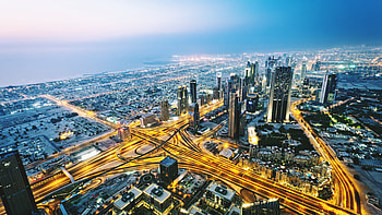Building, Dubai, Road, , City, Light, Sea, Skyscraper HD wallpaper