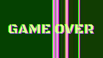 Game Over, Glitch background, Outro screen, Stock video HD wallpaper